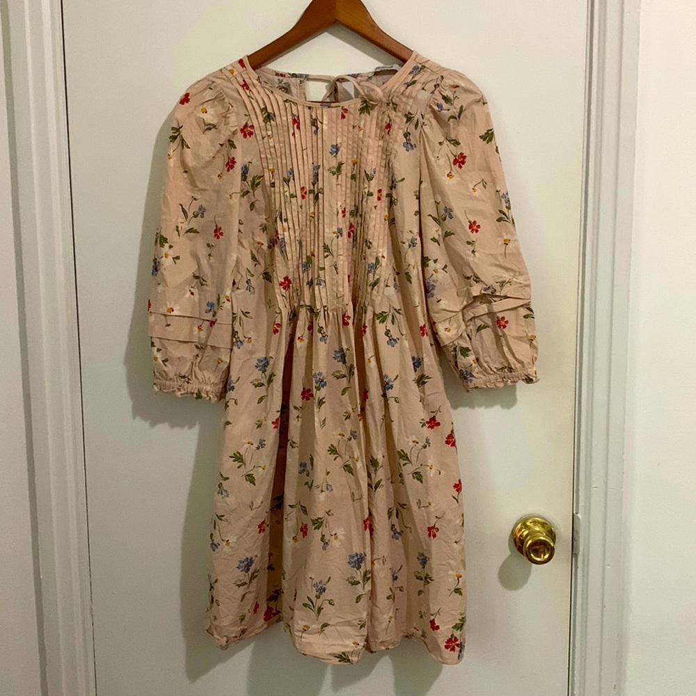 Madewell Floral Romantic Cottage-Core Folklore Knee-Length Dress